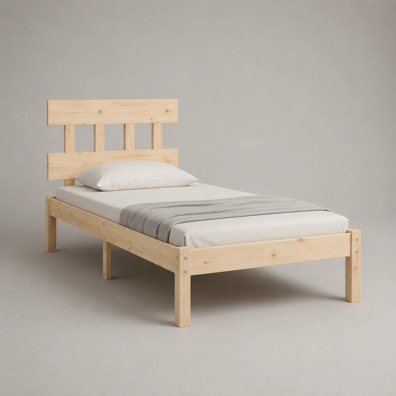 Einzelbett Kiefernholz 200x100 cm