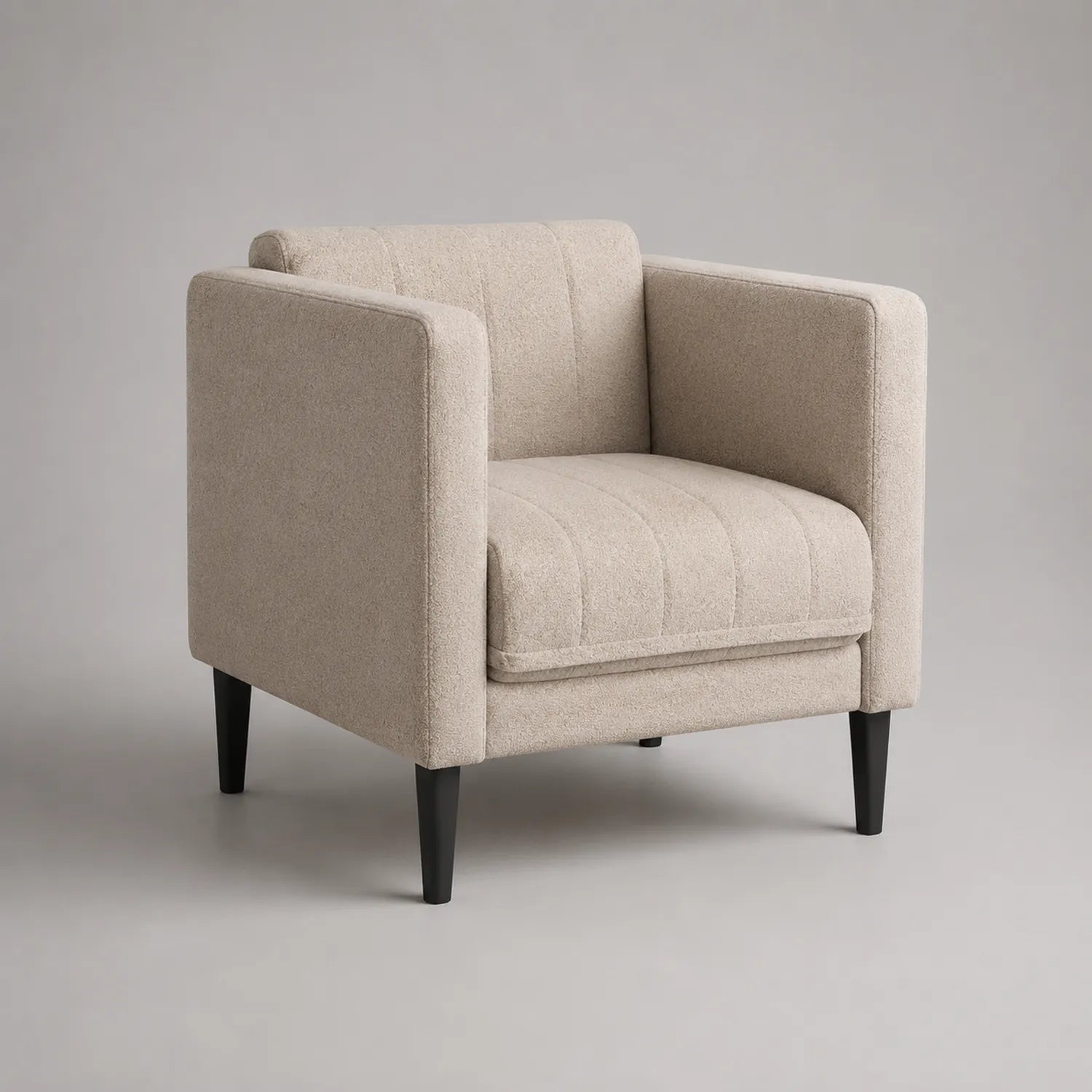 Polstersessel mit Holzbeinen Beige 85x80x75 cm