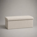 Bank mit Stauraum Leinen Beige 80x40x40cm