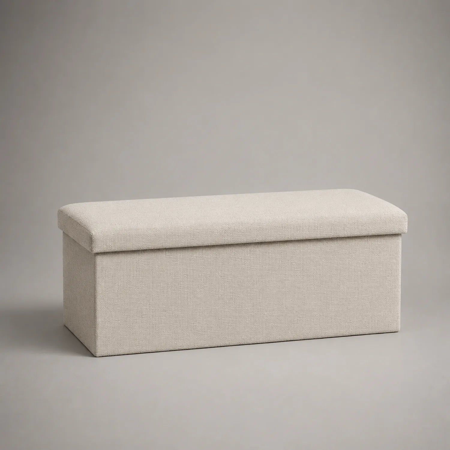 Bank mit Stauraum Leinen Beige 80x40x40cm