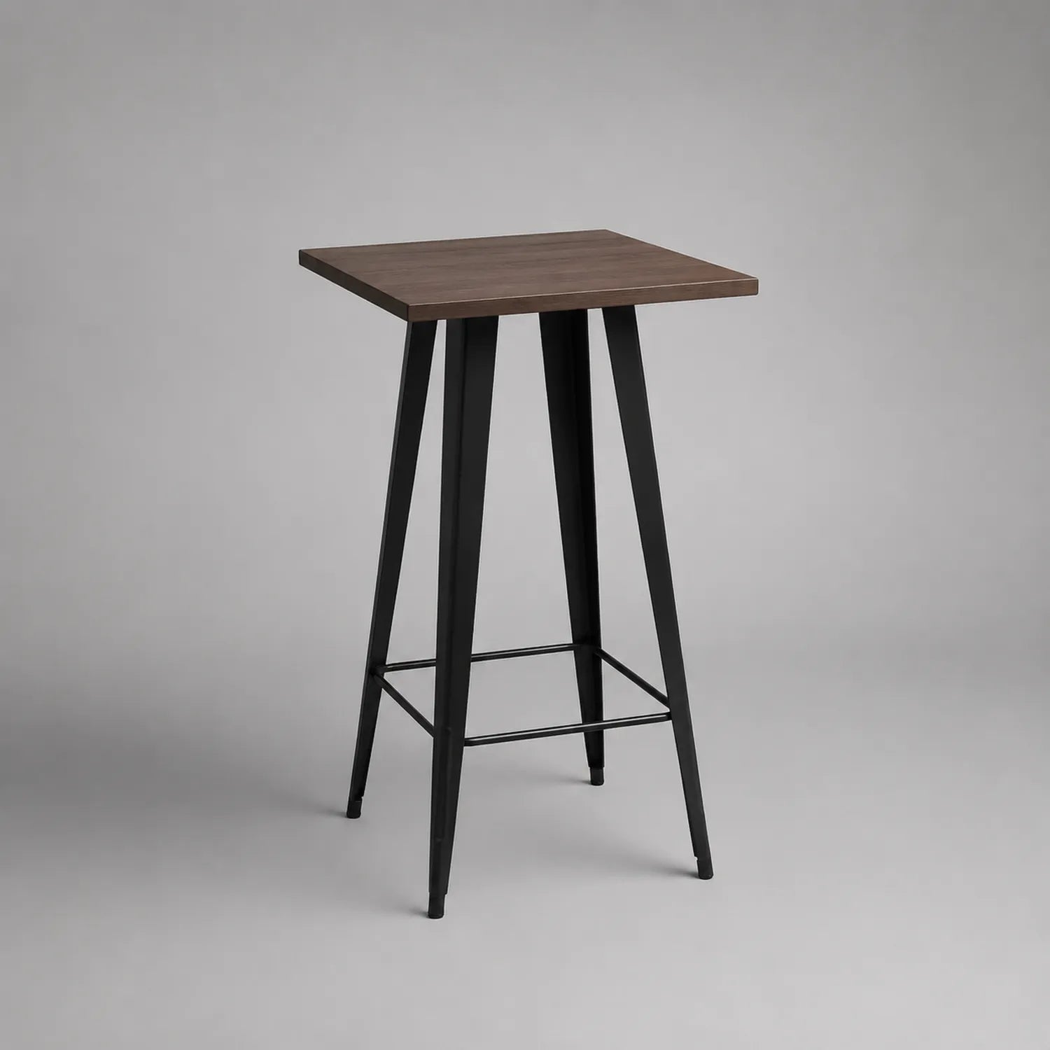Hoher Bartisch aus Holz und Metall, 105 cm