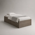 Einzelbett Holz 200x90cm Grau