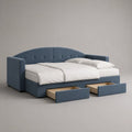 Bettsofa aus Stoff mit Stauraum, Blau, 200 x 90 x 80 cm