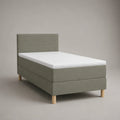 Einzelbett mit Kopfteil Massivholz Polyester Oliv 200x90 cm