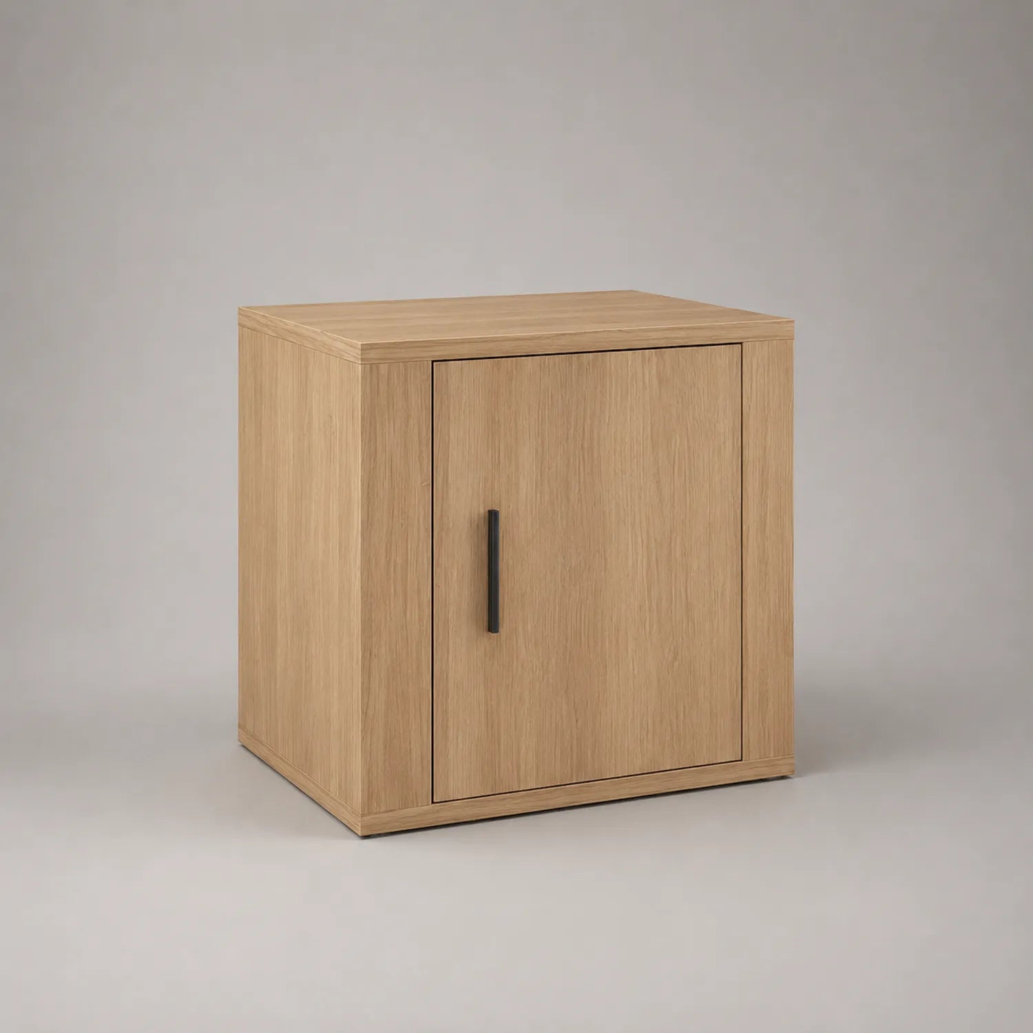 Holznachttisch mit Tür Eichenfurnier 50x40x55 cm
