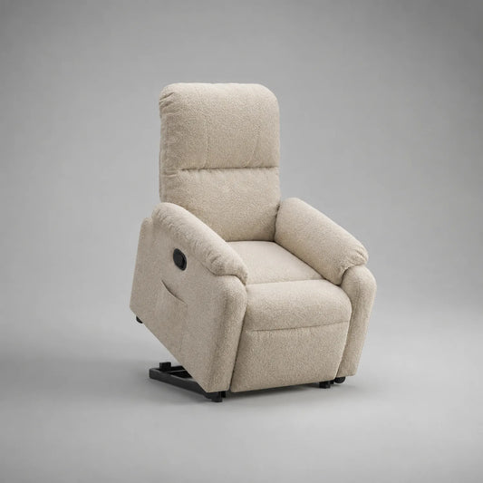 Verstellbarer Liegesessel aus Polyestergewebe in Beige