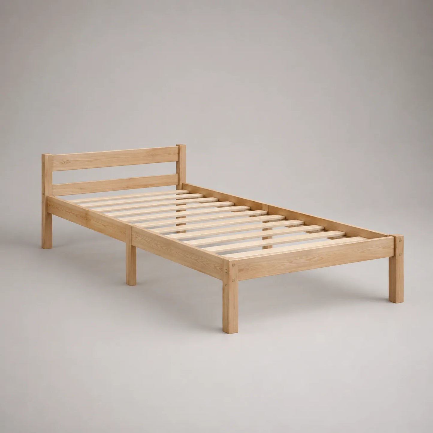 Einzelbett aus Eichenholz 200x90 cm