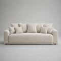 Beiges Sofa 3-Sitzer Bouclé Stoff 250cm
