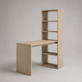 Schreibtisch mit Regal aus Holzpanel in Eichenoptik 120x60x145cm