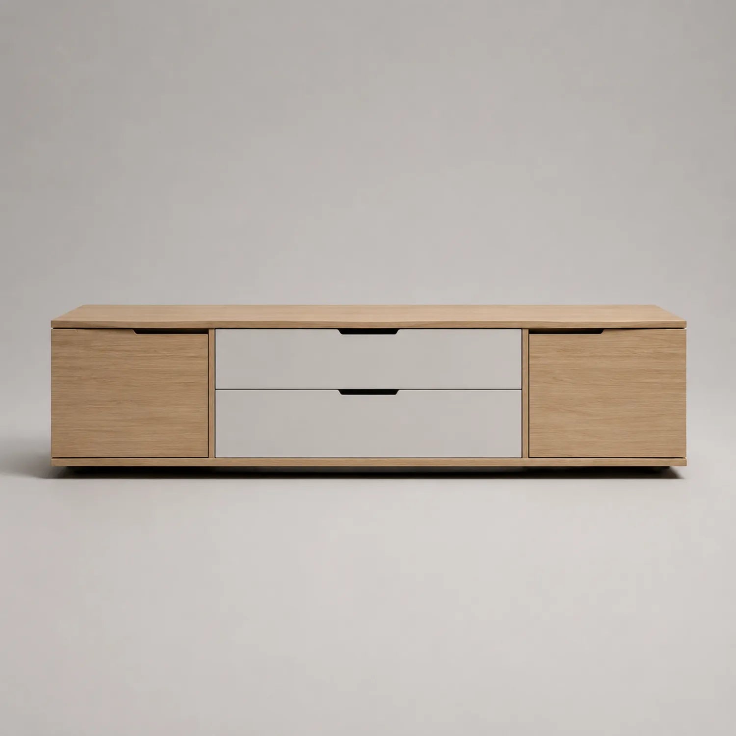 TV-Schrank Holz Eiche MDF Fronten 180 cm