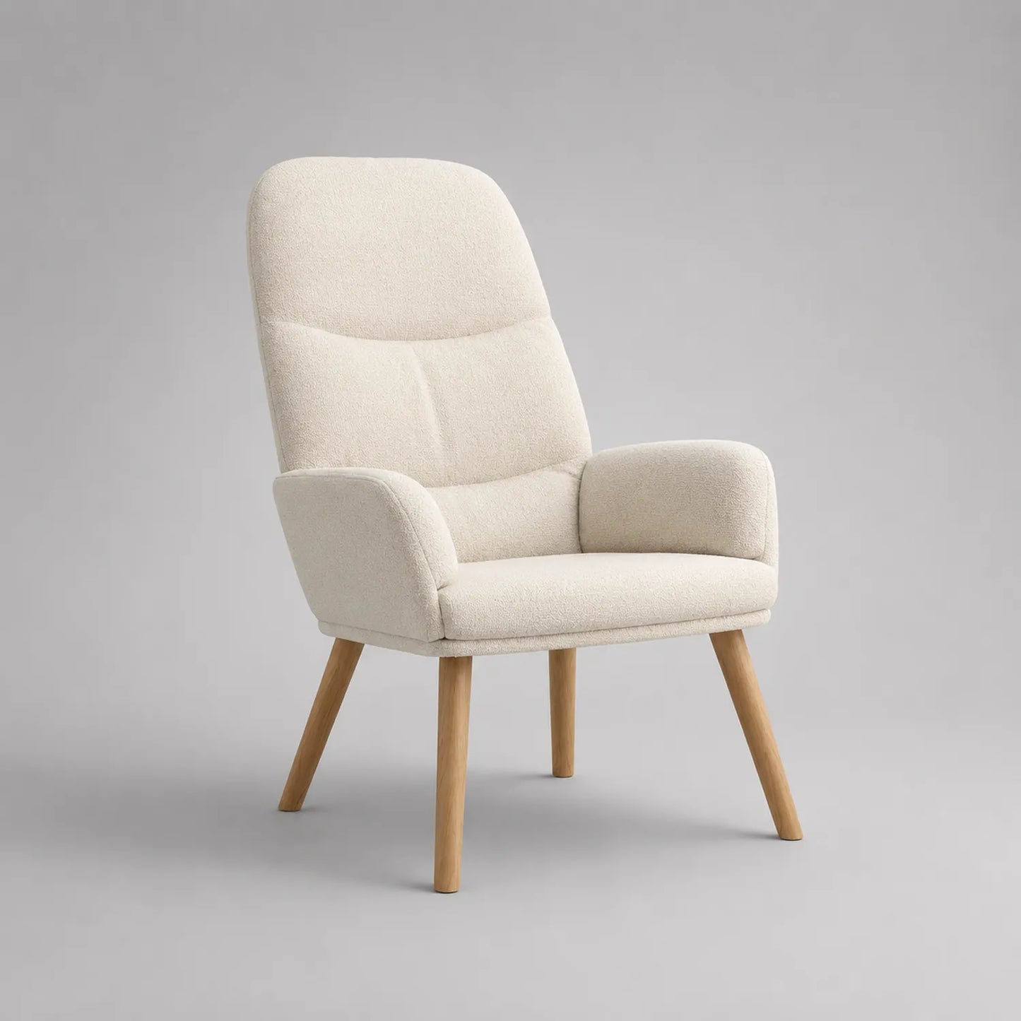 Hochlehner Sessel Polyester Beige Eiche
