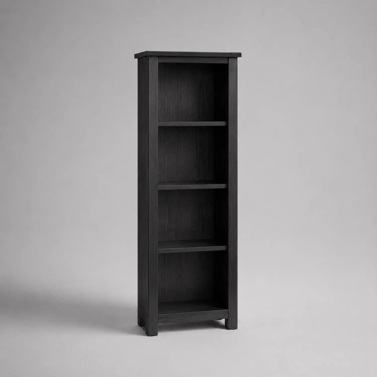Bücherregal Holz Dunkelgrau 4 Fächer 145x60x30cm