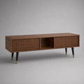 TV-Schrank Walnuss MDF mit Metallbeinen 150x40x50cm