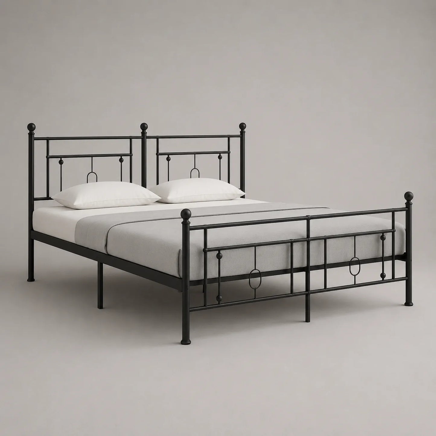 Metallbett Schwarz 140x200 cm