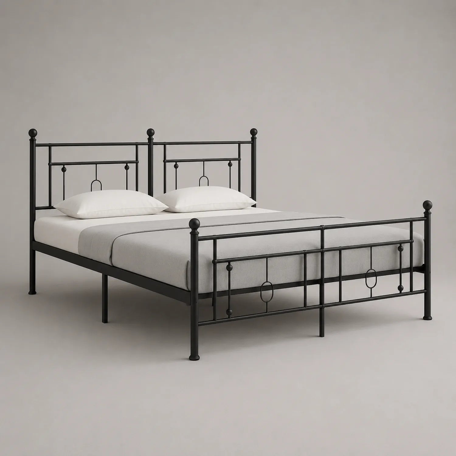 Metallbett Schwarz 140x200 cm