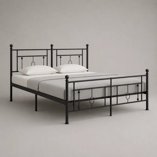 Metallbett Schwarz 140x200 cm
