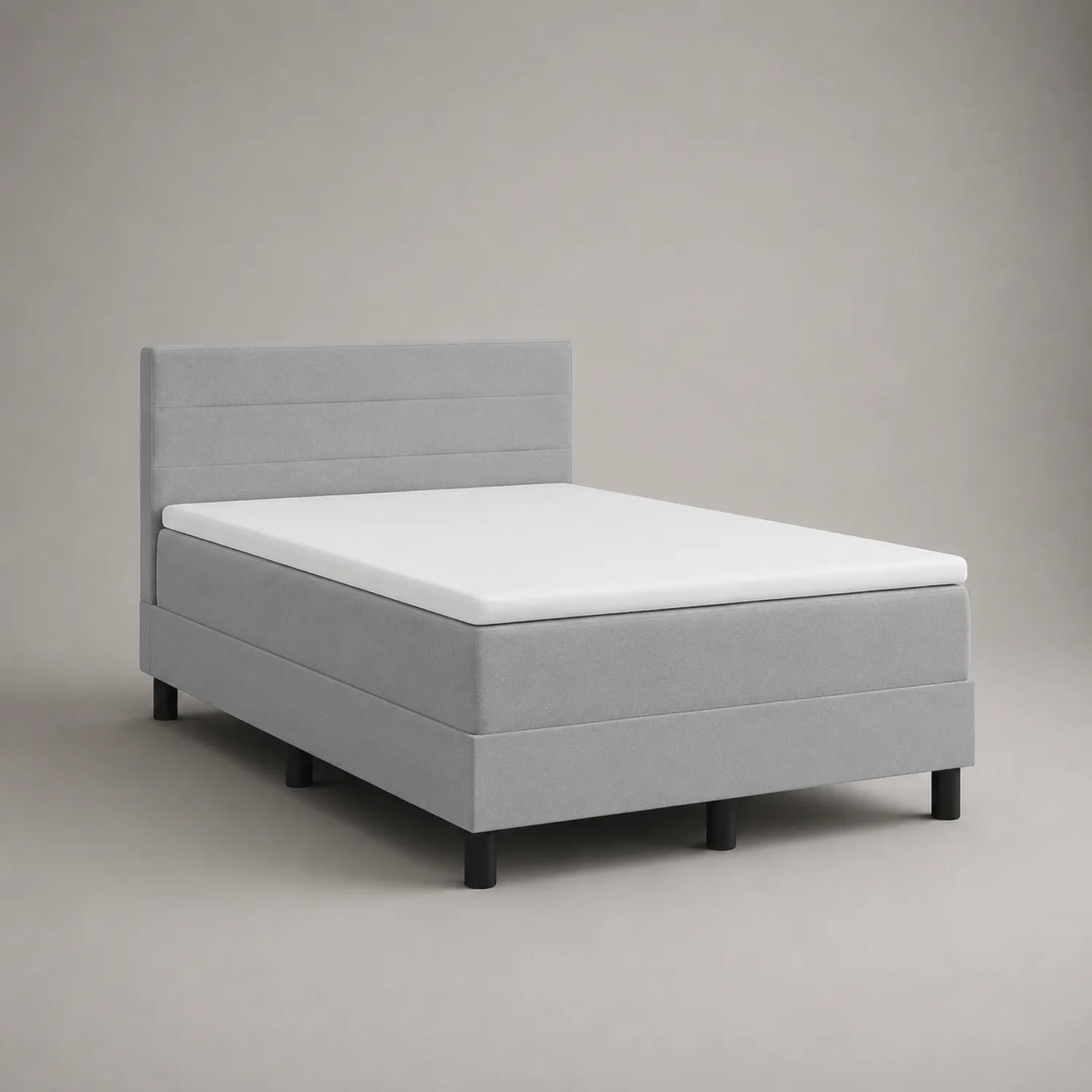 Stoffbett mit Schaumstoffmatratze 140x200 cm Grau