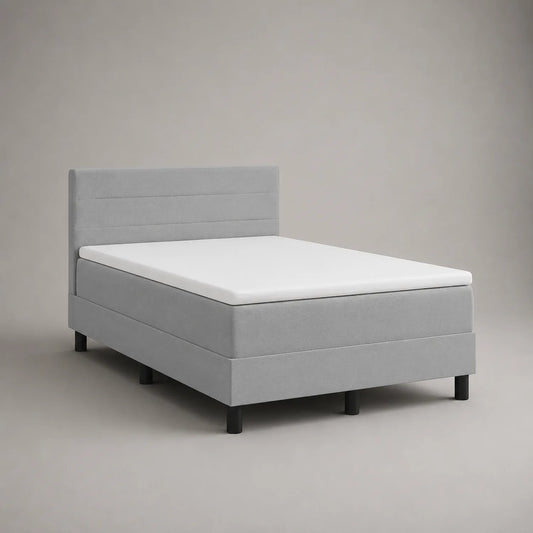 Stoffbett mit Schaumstoffmatratze 140x200 cm Grau