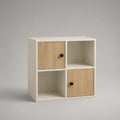 Regal mit 2 Türen Holzoptik Weiß 60x30x60 cm